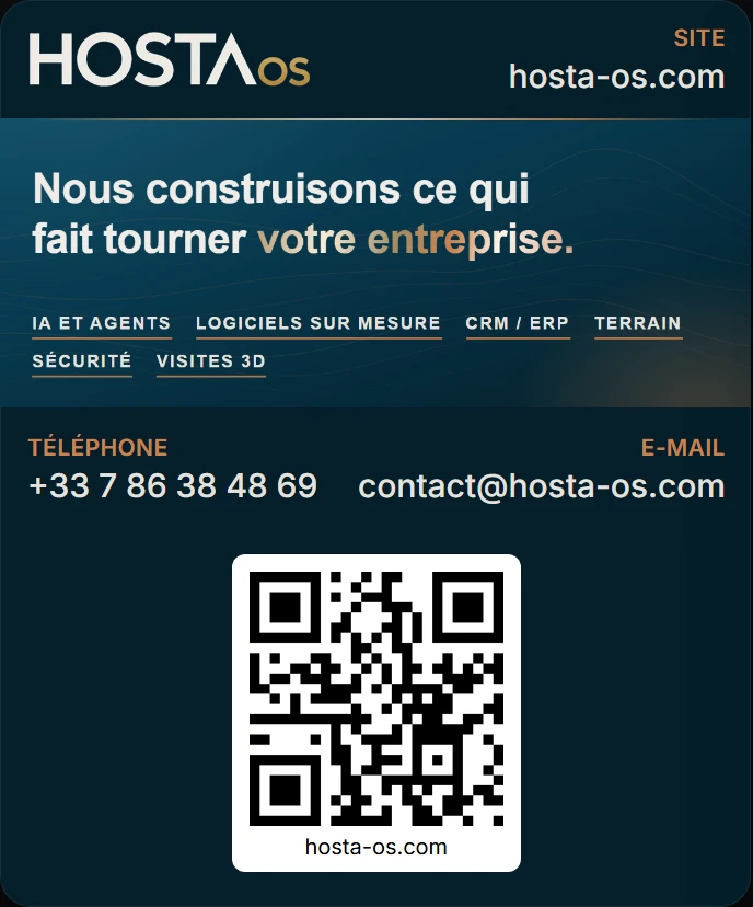 HOSTA OS contact card